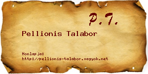 Pellionis Talabor névjegykártya